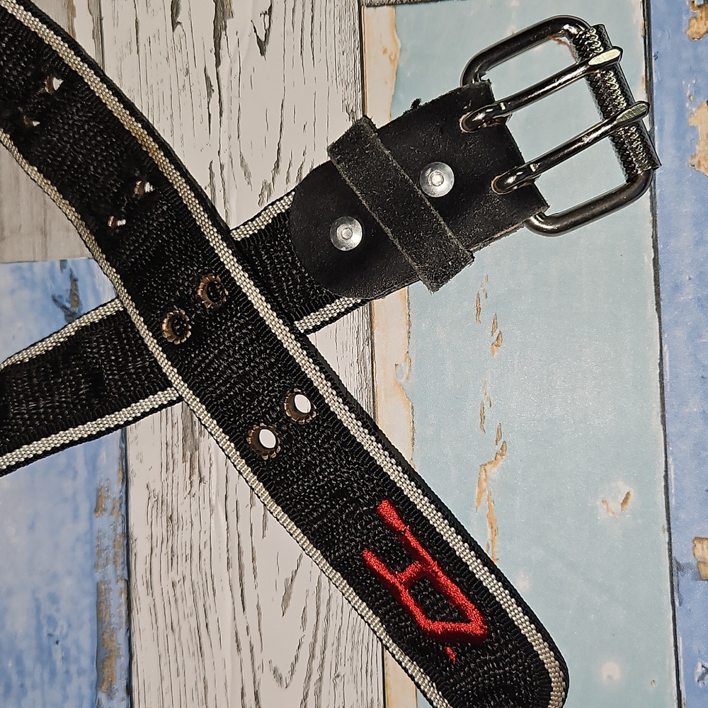 Diesel- Black and Gray Canvas Belt 4ft Long/36" Doubled Folded - Picture 5 of 12